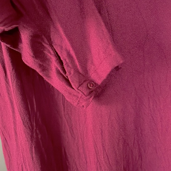 ON Long Sleeve Raspberry Shift Dress with Small Ruffle Detail - Picture 2 of 3